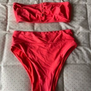 Aerie burnt orange high rise swimsuit